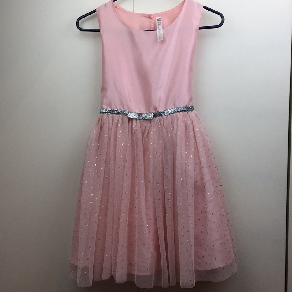 Pink and Silver Formal Girls Dress